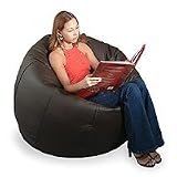 Leather beanbag couch,  Deep Brown  (single)