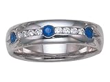 0.40 cts Sapphire Band - Platinum, 18kt White or Yellow Gold LIFETIME WARRANTEE
