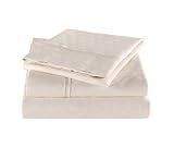 IMAGE OF Natori Crest Companions 300-Thread-Count Bamboo-Derived Rayon and Cotton Jacquard Queen Fitted Sheet