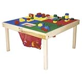 Duplo Compatible-MADE IN USA-High Quality Block Table with Solid Wood Legs and Frame-BUILT TO LAST