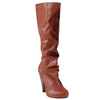 Brinley Co Womens Hidden Platform High Heel Slouchy Boot