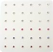 925 Sterling Silver Nose Studs with Handset Color CZs - Set of 36 - Straight End