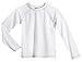 Baby Boys' and Girls' Solid Rashguard Swimming Tee Shirt Rash Guard SPF Sun Protection for Summer Beach Pool and Play, L/S White, 9-12 mon.