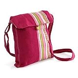 Alpaca wool shoulder bag, 'Strawberry Fizz'