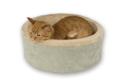 Childrens Toyshop  Pet Supplies : K&H Thermo-Kitty Bed 16-Inch Diameter, Sage