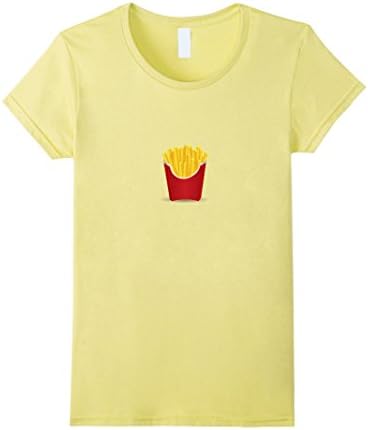 Women's French Fries Emoji T Shirt Large Lemon