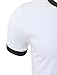 OLLIN1 PREMIUM Mens Classic Short Sleeve Crew Neck Cotton Ringer T Shirt