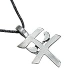 Chinese Peace Symbol Pewter Pendant Necklace
