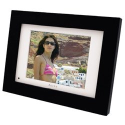 Mustek PF-T80B - Digital photo frame - flash 128 MB - 8"" - black