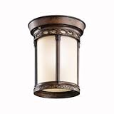 Kichler Lighting 11059BST Corunna Energy Efficient Flush Outdoor Light, Brown Stone by Kichler Light