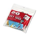 Slotted Rack Key Tags for Rack-Style Cabinets, 1-1/2'h, Assorted Colors, 20/Pack MMF2013004W47
