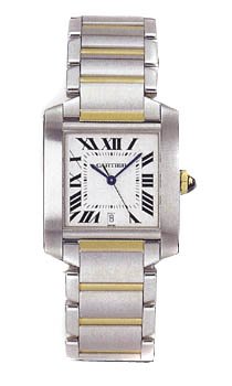 Cartier Men's W51005Q4 Tank Francaise Automatic Stainless Steel and 18K Gold Watch