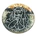 Glass plate, 'Pensive Youth' (green)
