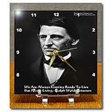 Rick London Famous Wisdom Quote Gifts Ralph Waldo Emerson - Ralph Waldo Emerson Ready To Live Wisdom Quote Gifts - Desk Clocks