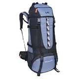 NEW CUSCUS Internal Frame Hiking Camp Travel Backpack Free Rainfly Gray