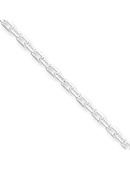 Sterling Silver Diamond-cut Open Link Cable Chain 24 Inches