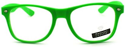 Retro Party Super Neon Color Horn Rimmed Style Eyeglasses Clear Lens Glasses