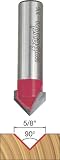 Freud 20-106 5/8-Inch Diameter 90-Degree V-Grooving Router Bit with 1/2-Inch Shank