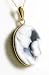 14k Mom & Baby Blue Agate Cameo Pendant - A perfect Mothers Day gift