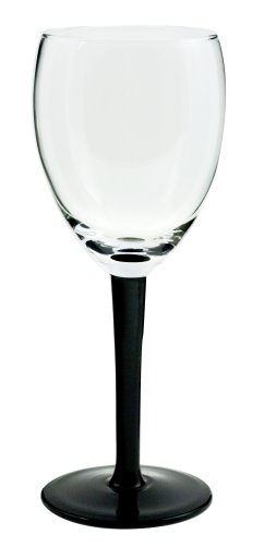 Childrens Toyshop  Kitchen & Housewares : Anchor Hocking Celebrate 16-Ounce Wine Glass with Black Stem, Set of 6