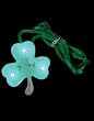 St Patricks Day Blinking LED Irish Shamrock Necklace