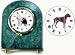   - German Wirehaired Pointer Marble Arch Clock, 2.5 Inches Tall