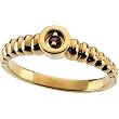14K Yellow or White Gold Mother's Ring - 2 Stone