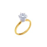 Stunning! Women's 14k Yellow-gold 7.50mm (1.5 CT) Moissanite Solitaire Engagement Ring by Vicky K Designs
