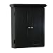 American Bath Factory W2-2024-BK-3-CH Cape Mansion Wall Cabinet in Old World Black With NA Chrome Kn