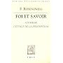 Foi et Savoir : Autour de l'�toile de la r�demption