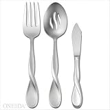 Oneida 40-02 Stainless Steel Satin Aquarius 3 Piece Serving Set