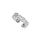 Women's Gold Weave Toe Ring in 14 karat white gold
