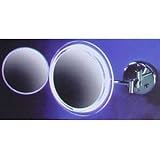 Zadro 5X Magnification Wall Mount with Surround Light Magnification Mirror, Satin Nickel Finish, 9.5 Inch