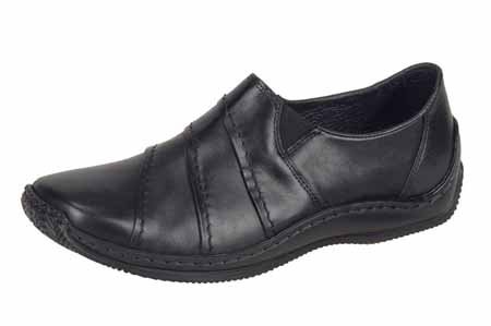 Rieker - Womens Ladies Celia Black Slip-On Casual Shoe L1761-00 UK 6.5 / EU 40