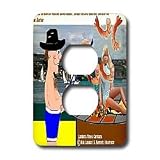 Londons Times Funny Society Cartoons - Another Shrimp On The Barbie - Light Switch Covers - 2 plug outlet cover