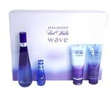 Womens designers Perfume by Zino Davidoff, ( COOL WATER WAVE GIFT SET (EAU DE TOILETTE SPRAY 3.4 oz + BODY LOTION 2.5 + SHOWER GEL 2.5 oz + COOL WATER EAU DE TOILETTE SPRAY 0.5 oz) ) + On Sale ) - @Up To 55% Off
