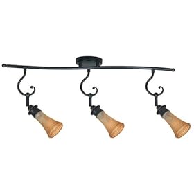  Antico Glass 3-Light Halogen S-Track Ceiling Light