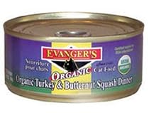 Evanger's 100-Percent Organic Turkey with Butternut Squash Dinner for Cats, Case of 24