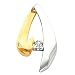 14K Two-Tone Gold Diamond Pendant/Slide - 0.10 Ct. (ALSO AVAILABLE WITH GEMSTONES)