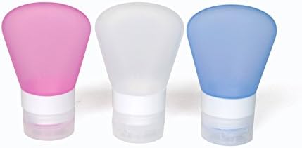 Lanhua Portable Silicone Travel Bottles - 100% Leak Proof Soft shampoo conditioner Travel Containers Bottles Set (60ml/2oz)