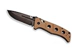 Benchmade 275BKSN Plain Edge Black Coated Blade/ Sand Color G10 Handle/ Sand MOLLE® Pouch
