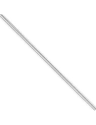 Sterling Silver 24in 1.5mm Round Snake Necklace Chain. Metal Wt- 9.89g