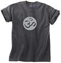 OM Symbol Yoga Meditation Pigment Dyed T-shirt Tee Shirt - Dark Smoke Color
