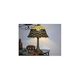 Tiffany Peacock Stained Glass Table Style Lamp Lamps T14042