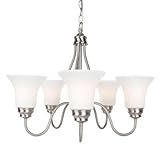 EAN 6940500304076 product image for Commercial Electric 5-light Brushed Nickel Reversible Chandelier | upcitemdb.com