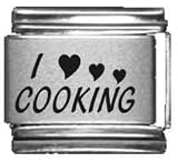 Clearly Charming I Heart Cooking Laser Italian Charm
