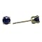 14K 4mm Round Sapphire Stud Earrings in Yellow Gold