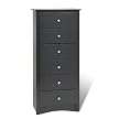 Prepac 6 Drawer Black Lingerie Chest