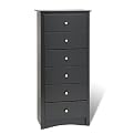 Prepac 6 Drawer Black Lingerie Chest