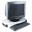 Kantek Monitor Stand/Keyboard Storage,23x13-1/4x3",Black/Silver KTKMS280